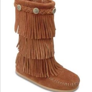 Toddler girls Minnetonka Moccasin Fringe boot